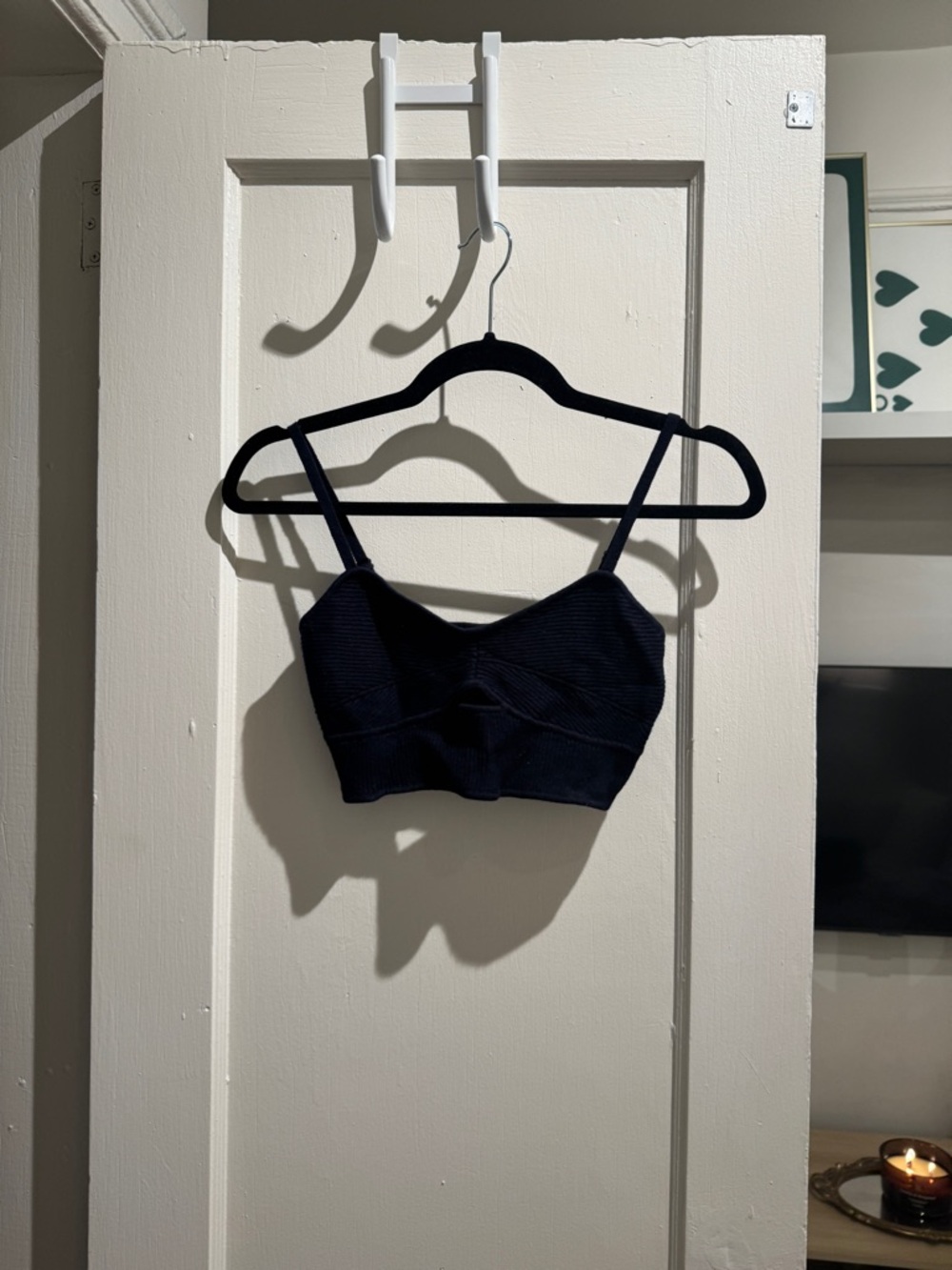 Favorite Daughter Women’s Navy Ribbed Bralette Crop Top